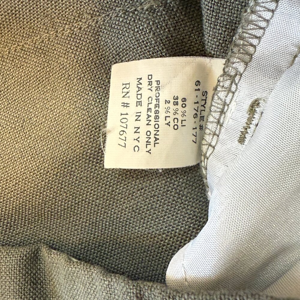 Alice + Olivia Vintage Y2K Linen Blend Boot Cut Mid Rise Pants Women's size 6 - Picture 6 of 7